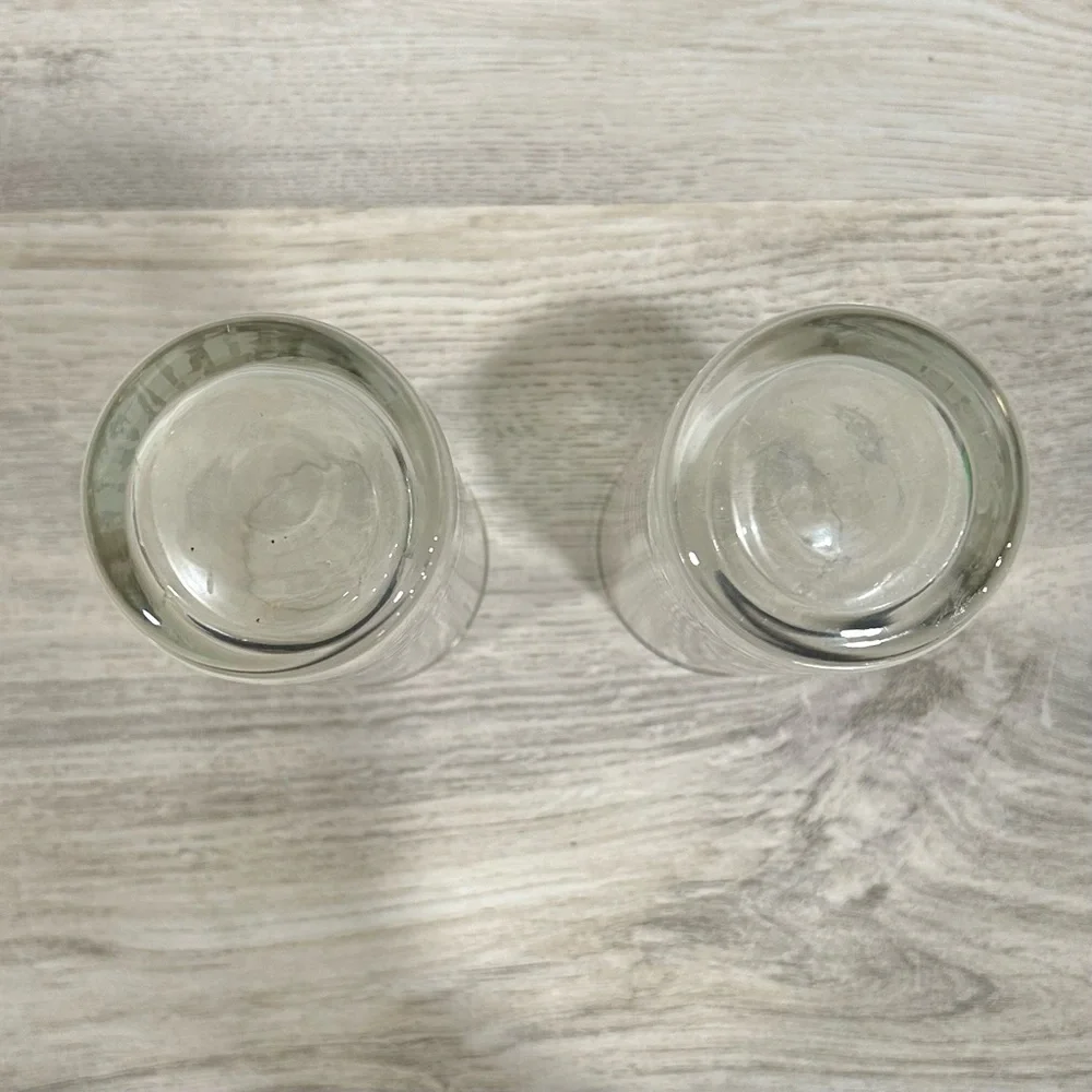 Jack Daniel’s Old No 7 Tennessee Whiskey Silver Rimmed Highball Glasses Set Of 2
